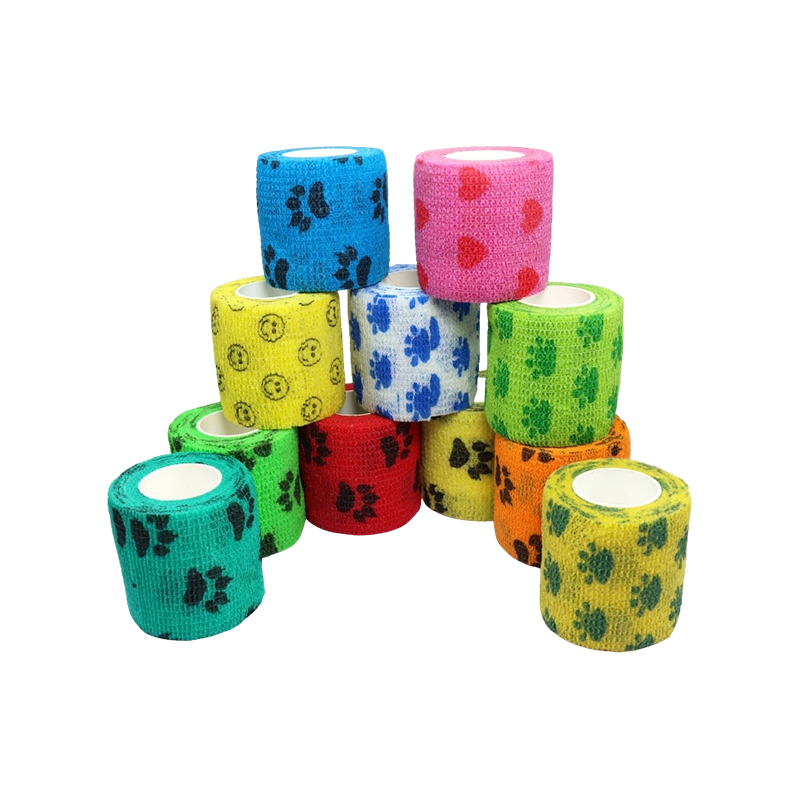 Non-woven elastiskt sammanhängande omslagsbandage (tryck) tejp